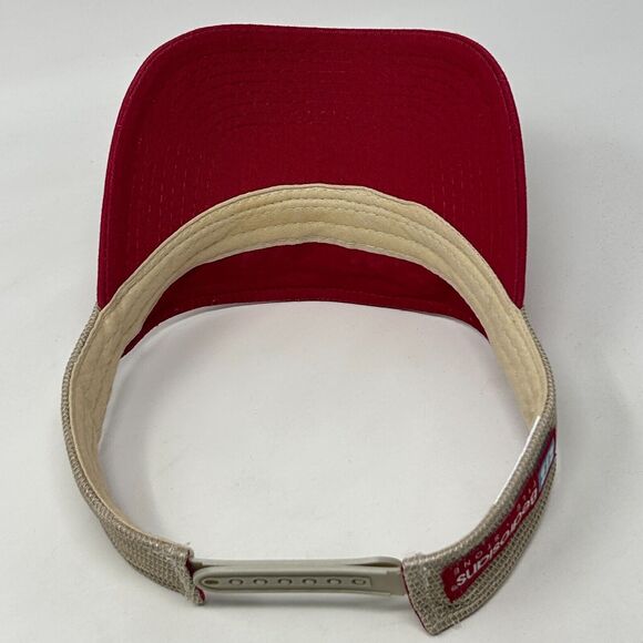 California Angels Visor Hat Cap Anaheim MLB Baseball Trucker Mesh Strapback Red - Picture 4 of 9